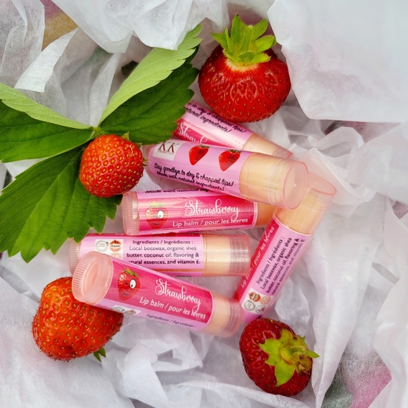 4 for $20 Strawberry Lip Balm For Sale! - Picture 3 of 6